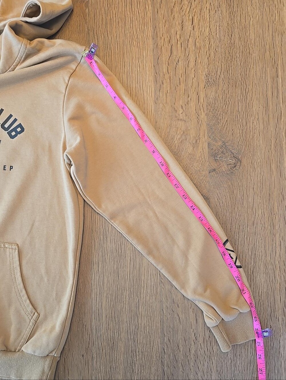 Kill Crew Fighter's Club Hoodie Tan Beige Graphic Pullover Men's Small - Picture 6 of 8